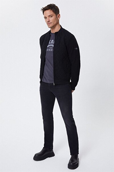 Lee Cooper سويت شيرت رجالي أسود برقبة دائرية 221 Lcm 2410448101_newjump Sweatshı