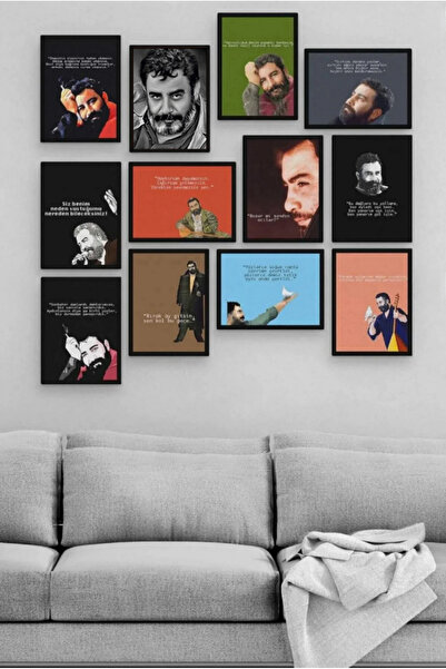 TABLOX Set de pictură din lemn MDF Ahmet Kaya, 12 piese