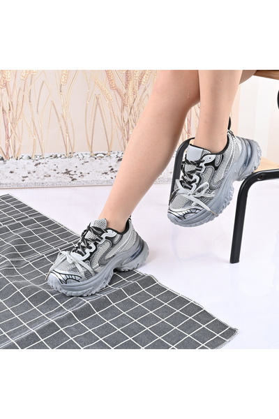 Tmall Women's sports shoes, with mesh inserts, TM1D1428, gray