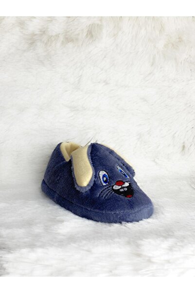 Büşra Sultan Ayakkabı & Çanta Unisex Children's Gray Rabbit Animal Figured Children's Slippers Non-Slip Sole Kindergarten Nursery Home Shoes