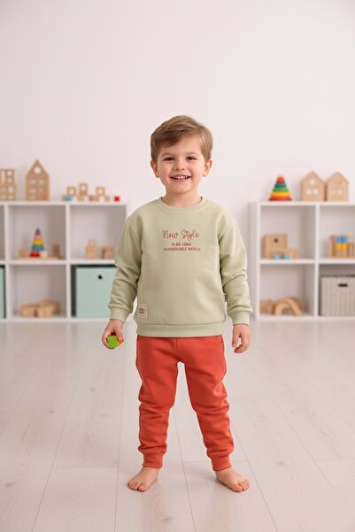 Mnk Baby&Kids Αγόρι πράσινη αθλητική φόρμα - MNK3116, New Style Printed