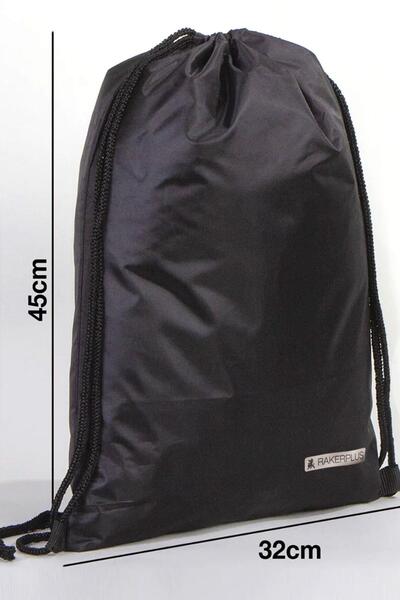 Rakerplus Black 32X45 cm Waterproof Drawstring Football Boots and Sports Bag