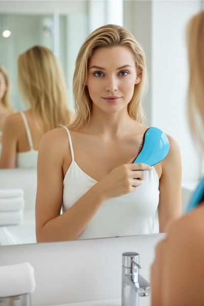 FORSEİ LUCA Αντιστατική εργονομική βούρτσα μαλλιών με εύκαμπτη άκρη, χτένα ανοιχτήρι μαλλιών 1 τεμάχιο