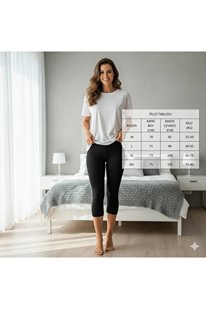 İntimate Kadın Bambu Tayt Diz Altı Kapri Boy %100 Bambu