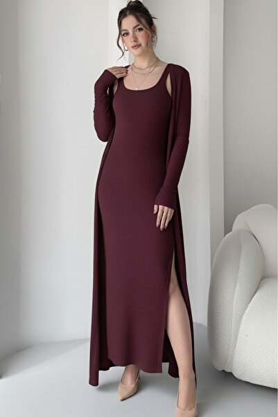 EYYE Hosszú kardigán hosszú ruha kétrészes szett