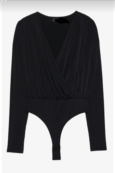 MAXLEVEL MODA διπλό πέτο Γυναικείο κορμάκι με λεπτομέρεια με κορδόνι στο λαιμό και κουμπωτά κορδόνια στο κάτω μέρος