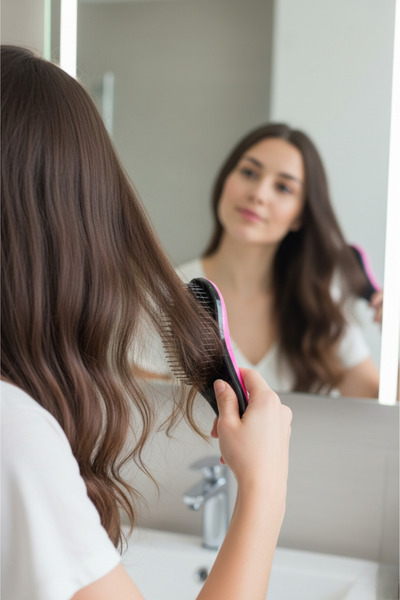 FORSEİ LUCA Αντιστατική εργονομική βούρτσα μαλλιών με εύκαμπτη άκρη, χτένα ανοιχτήρι μαλλιών 1 τεμάχιο