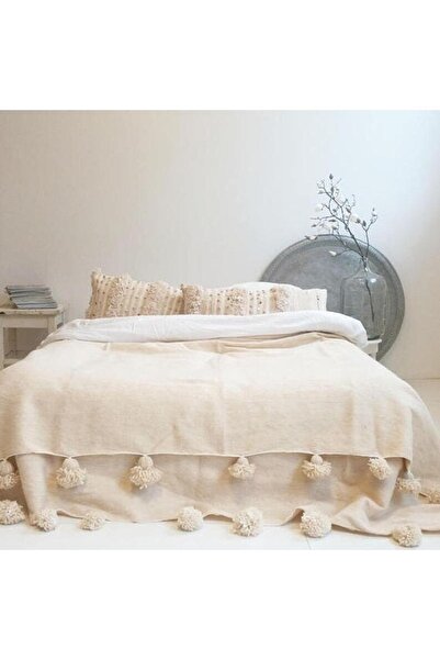 Perdeplus Покривало з бавовняними бахромами