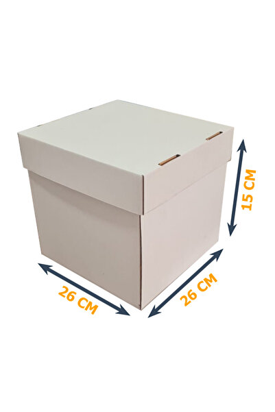 kutucum 10 ADET PASTA KUTUSU | 26 X 26 X 15 PASTA KUTUSU | OLUKLU MUKAVVA PAS...