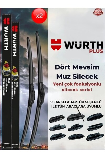 Würth Volkswagen Golf 7 Muz Silecek Takımı 2013-2020 Model Uyumlu