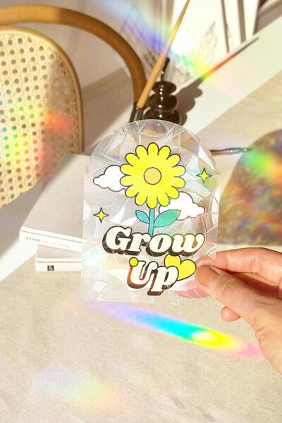 Buka Shops Голографічна наклейка «Grow Up» Sun Catcher — плівка для вікон із ...