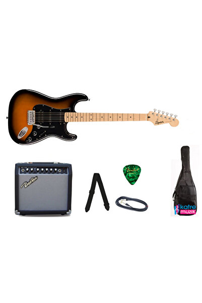 SQUIER Fender Sonic Fsr HSS 2TS Elektro Gitar Boston GA15R Amfi Seti