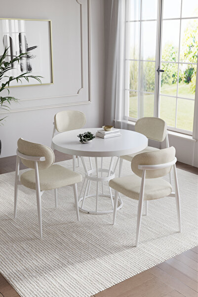 BY ORHAN GÜZEL Royal Mutfak Yemek Masası Takımı-yuvarlak Mutfak Masası Takımı...