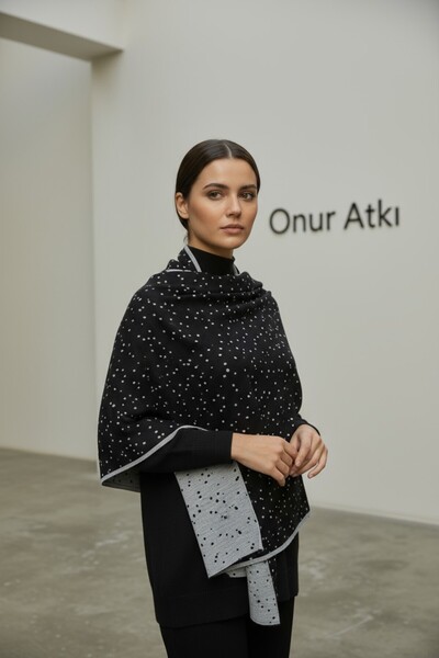 Onur Etol - Νέα Συλλογή Μαντήλι ώμου Χειμερινό Παχύ Προϊόν Διπλής Όψης Υφαντό Υφασμάτινο Κατάστημα Legend