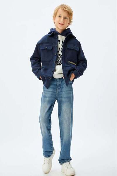 Koton Cămașă pentru băiat - Buzunar cu clapă, mânecă lungă, cu nasturi