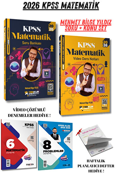 Yediiklim Yayınları 2026 KPSS Atölye Serisi Genel Yetenek Matematik Video Der...