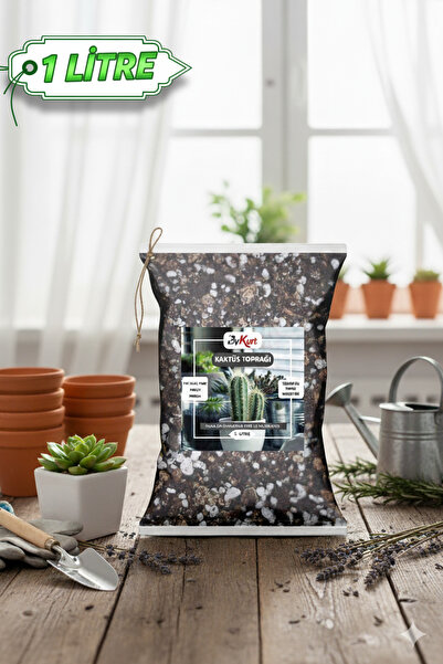 ByKurt Kaktüs Toprağı 1 litre Böcek Sinek Yapmayan Premium Karışım TS1 Torf, ...