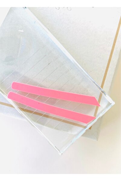 DFCOSMETICS Pembe Lifting Seti 4 Farklı Ürün Gözaltı Pedi, Bariyer Silikon, Boş Rimel Fırça, Tarama Çubuğu