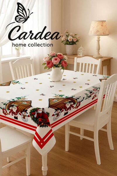 Cardea Home Collection Merry Christmas Noel Baba Desenli Masa Örtüsü