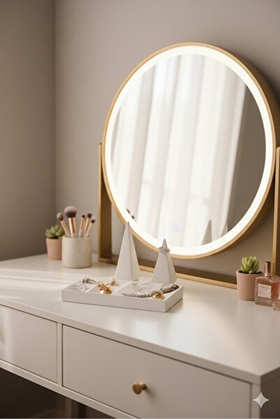 betonmall منظم حلقات خرسانية مكون من 3 قطع - منظم حامل المجوهرات