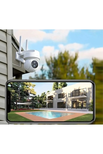 Cata CT-4051 Akıllı Dış Mekan 360° WiFi Güvenlik Kamerası 3MP Full HD Gece Görüşlü Ses ve Hareket Al