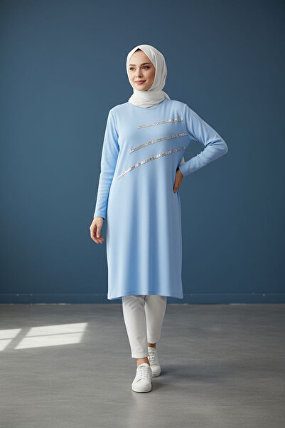 ENDAMIM Large Size Tunic - Twist Knitted Fabric, Lycra