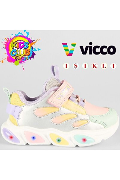 Vicco Lamb Işıklı Ortopedik Çocuk Spor Ayakkabı PUDRA