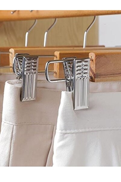 Hausgarten 5 Adet Elbise Askısı Ahşap Askılık Mandallı Kıyafet Askısı etek Askısı Mandallı Pantolon Askısı