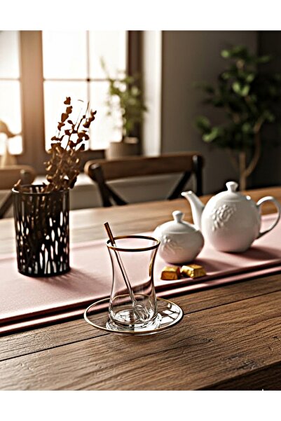 DECOSTYLE Gold Mat 6 Personality Saddled 12 Piece Tea Set 165 Cc