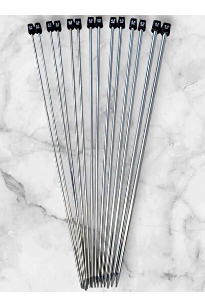 TıkTık AL Örgü Şişi Seti Titanyum 2,5-3-3,5-4-4,5-5-6) no 7 Adet