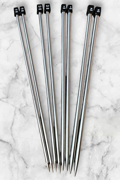 TıkTık AL Örgü Şişi Seti Titanyum (7-8-9-10)no 4 Adet