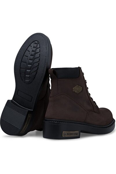 Scooter ΓΝΗΣΙΕΣ M5121 Δερμάτινες Ανδρικές Μπότες - Crazy Brown