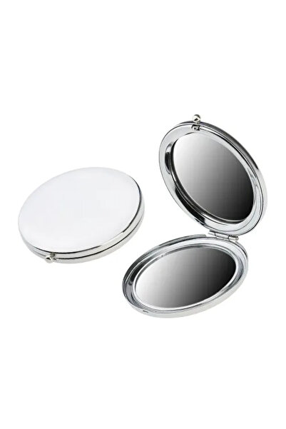 Dodes Promosyon Yuvarlak Cep Aynası Gümüş Renk
