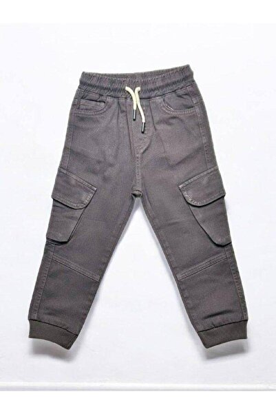 Zekids Boy's Cargo Pocket Λεπτομερές παντελόνι με ελαστική μέση