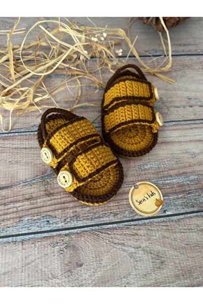 seraskids El Örgüsü Yazlık Erkek Bebek Sandalet Patik