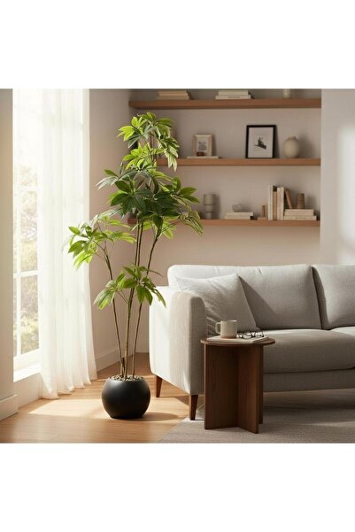 Casco شجرة شيفليرا أنيقة صناعية بأصيص اسود 220سم