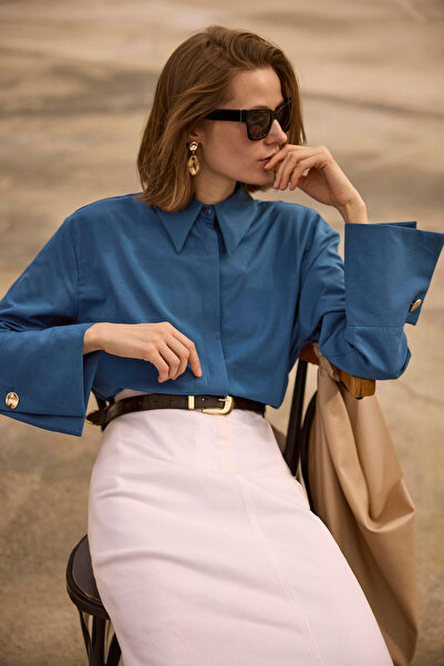 Touché Privé ΠΟΥΚΑΜΙΣΟ POPLIN ΜΕ ΦΑΡΔΕΣ ΜΑΝΤΣΕΣ