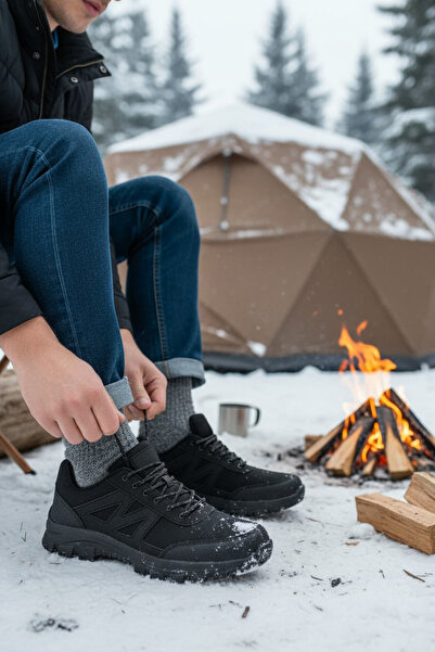 Khayt Danzel Su ve Soğuk Dayanıklı Rahat Kaymaz Taban Erkek Kadın Kışlık Outdoor Ayakkabı