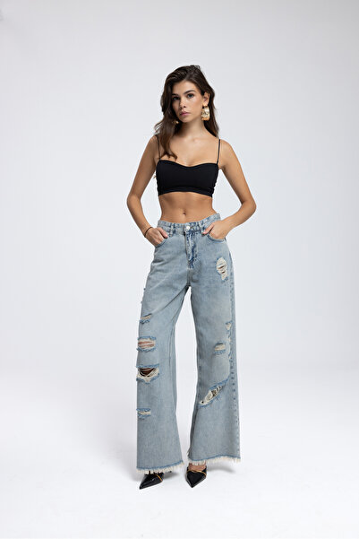 MAI STUDIOS CO. Laswell Buz Mavi Jean Pantolon