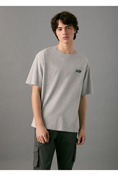 Mango Teen Desenli pamuklu tişört