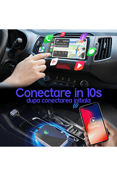 ALPACO Wireless CarPlay and Android Auto Adapter 5.8GHz, Bluetooth 5.3