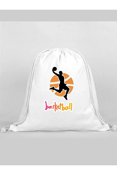 Özcan Tasarım Basketball Printed Backpack - Drawstring Sports Bag