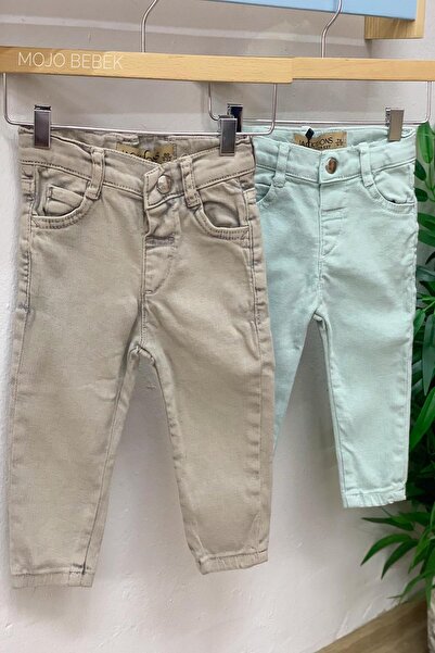 Mojo Bebek بنطال جينز ضيق للأولاد من عمر 1-5 سنوات من موجو 15052 رمادي