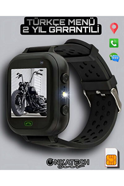 Onkatech Çocuk Konum Takipli Arama Sim Kart Girişli Ve Lbs Sos Özellikli Akıllı Çocuk Saati