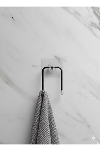 Aktel Banyo Yapışkanlı Çift Kancalı Banyo Mutfak Askısı Metal Askılık Duvar A...