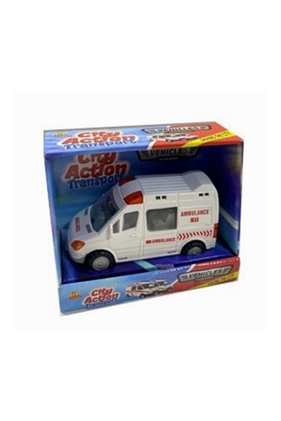 OYUNCAK STORE Frictional Minibus Ambulance Fire Engine Police Cargo Car