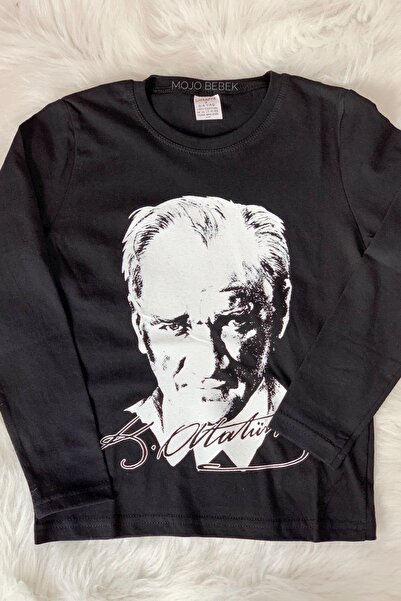 Mojo Bebek تي شيرت بأكمام طويلة مطبوع عليه أتاتورك للجنسين من النادل 9033 بال...