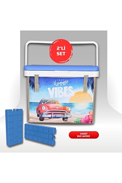 Kale Termos Buzluk Termos Set-20 Lt Kumaş Buzluk Termos (1029 Cooler Box)+2 A...