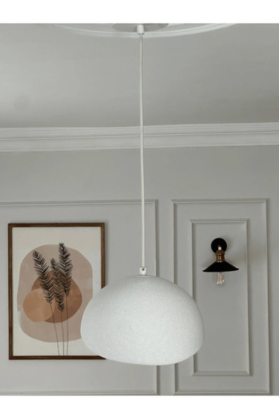 Lumiere Beton Görünümlü İskandinav &Bohem Tekli Avize (plastik)