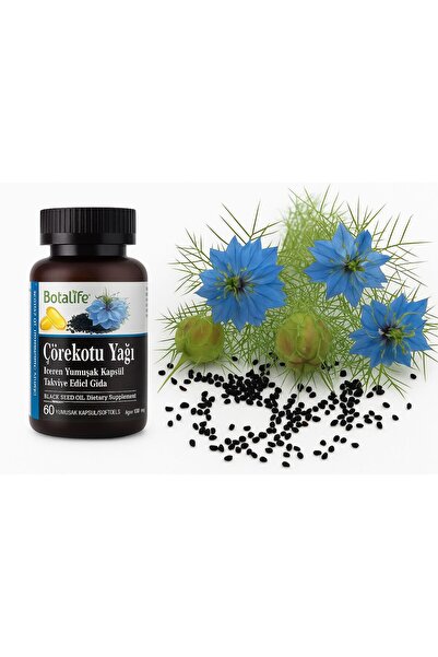 Botalife Çörekotu Yağı Kapsülü 1000mg 60 Softjel